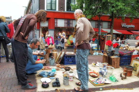 Checking out some pottery